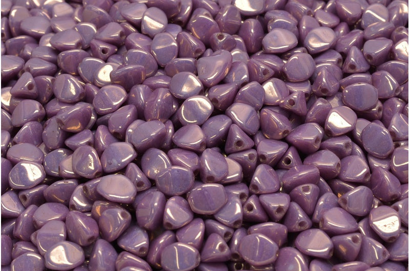 アウトレット 10グラム ピンチビーズ、5 x 5 mm、ホワイトパープル(02010-15726)、ガラス、チェコ共和国