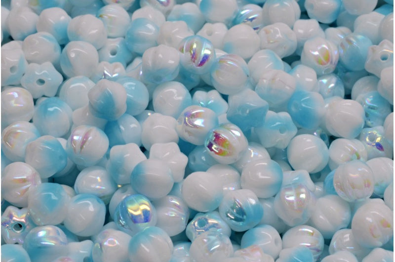 メロンビーズ、R2632 Ab (R2632-28701)、ガラス、チェコ共和国