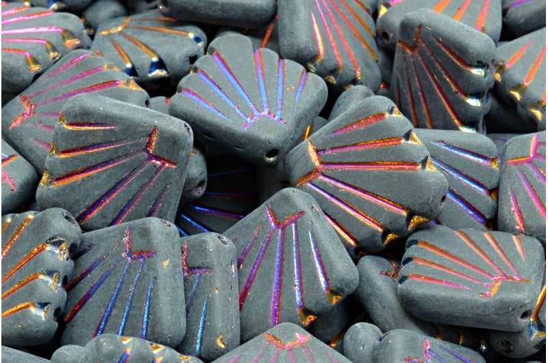 ディアファンビーズ、ブラックスリペリットフル(2Xサイド)マット(23980-29503-84100)、ガラス、チェコ共和国