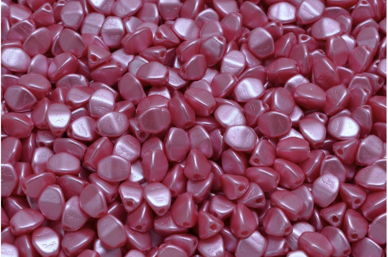 捏珠,白色淡粉色 (02010-25008),玻璃,捷克共和国