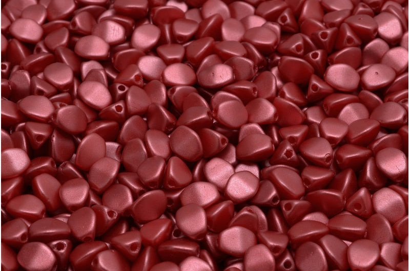 ピンチビーズ、ホワイトダークコーラル(02010-25010)、ガラス、チェコ共和国