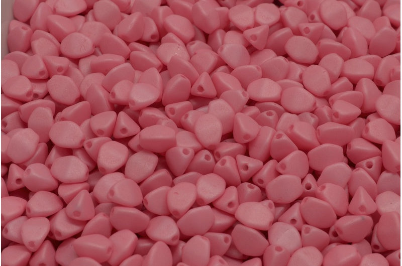 Pinch Beads, White Frosted Pink (02010-29560), Glass, Czech Republic