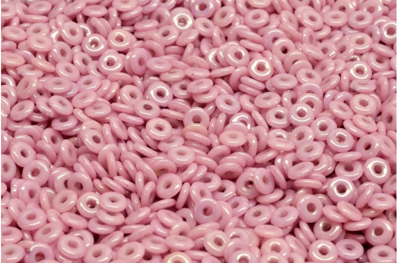 フィッシュリングビーズ、ホワイトラスターリラ(02010-14494)、ガラス、チェコ共和国