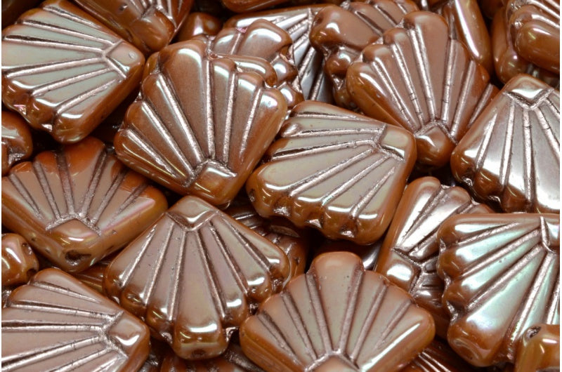 ディアファンビーズ、ホワイトジェットブラックフルアプリコット銅線(02010-29123-54324)、ガラス、チェコ共和国