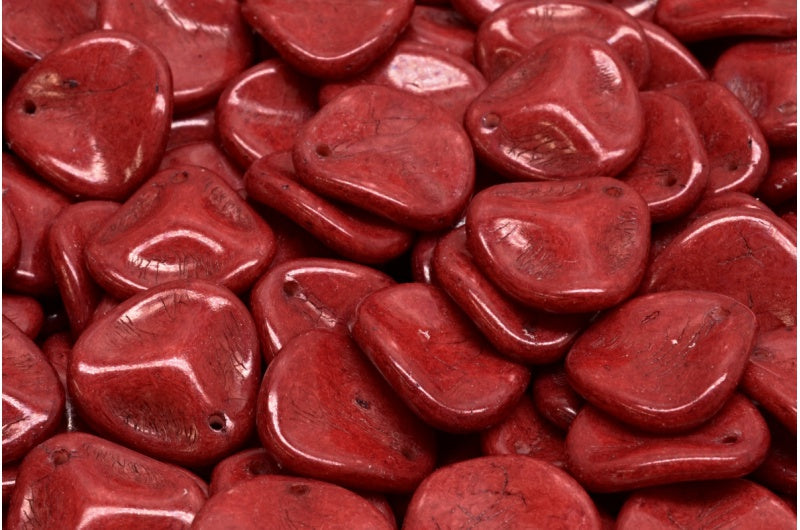 バラの花びらビーズ、ホワイトオパール 34260 (02020-34260)、ガラス、チェコ共和国