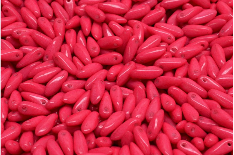 Dagger Beads, White Opal 33274 (02020-33274), Glass, Czech Republic