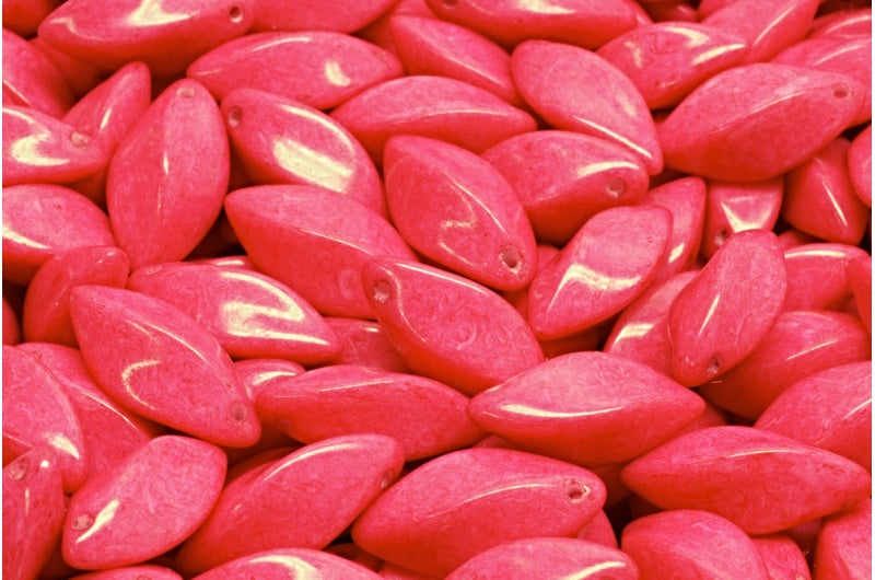 ツイストビーズ、ホワイトオパール 33274 (02020-33274)、ガラス、チェコ共和国