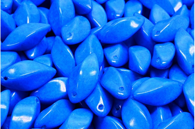 Twist Beads, White Opal Sapphire White Lined (02020-35036), Glass, Czech Republic