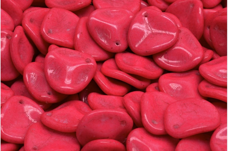 バラの花びらビーズ、ホワイトオパール 33274 (02020-33274)、ガラス、チェコ共和国