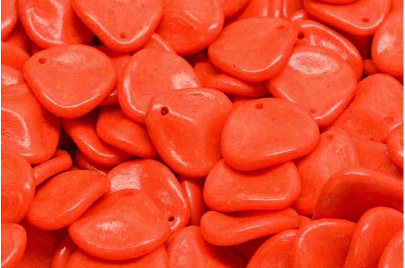 バラの花びらビーズ、ホワイトオパール 35276 (02020-35276)、ガラス、チェコ共和国