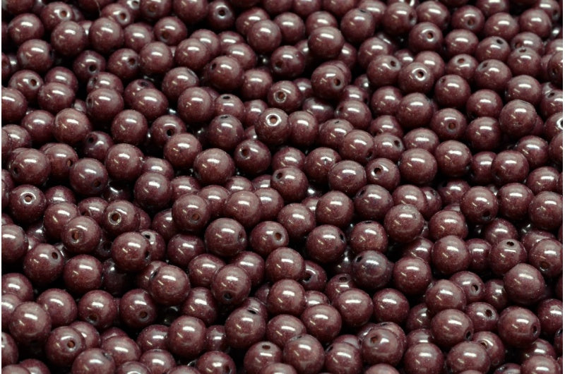 Round Druck Beads, White Opal 33270 (02020-33270), Glass, Czech Republic