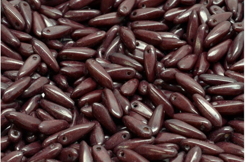 Dagger Beads, White Opal 33270 (02020-33270), Glass, Czech Republic