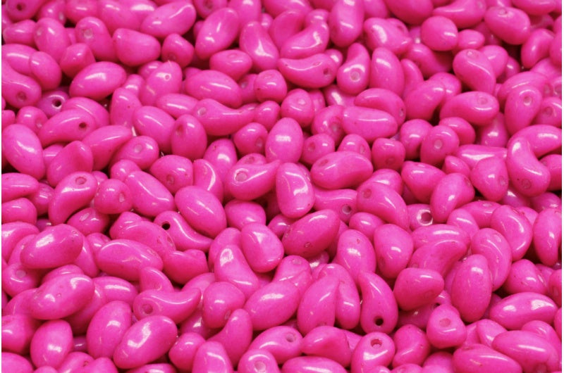 Tulip Petal Beads, White Opal 33271 (02020-33271), Glass, Czech Republic