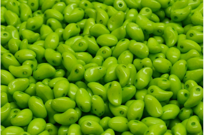 Tulip Petal Beads, White Opal 35275 (02020-35275), Glass, Czech Republic