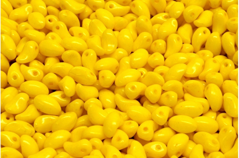 チューリップの花びらビーズ、ホワイトオパール 33045 (02020-33045)、ガラス、チェコ共和国