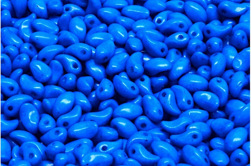 チューリップの花びらビーズ、ホワイトオパールサファイアホワイトライン(02020-35036)、ガラス、チェコ共和国