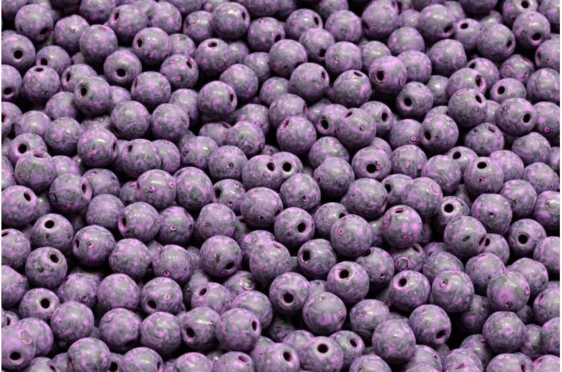 ラウンドドラックビーズ、ブラック 84305 (23980-84305)、ガラス、チェコ共和国