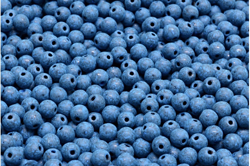 圆形 Druck 珠子,黑色 84308 (23980-84308),玻璃,捷克共和国