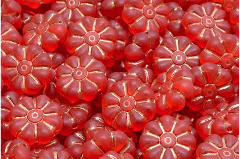 奥特莱斯 10克星号花珠,透明红色哑光 43805 (90050-84100-43805),玻璃,捷克共和国