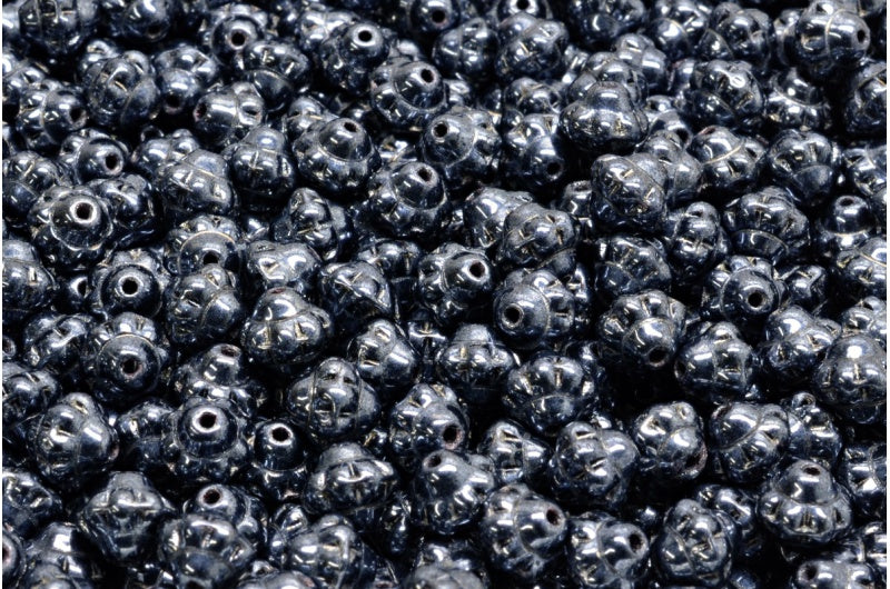 スピナービーズ、ブラックヘマタイト(23980-14400)、ガラス、チェコ共和国