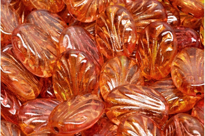 Oval With Lines, Crystal Copper Lined 48001 (00030-54307-48001), Glass, Czech Republic