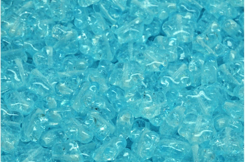 Flat Star Beads, Crystal Cracked 34308 (00030-85500-34308), Glass, Czech Republic