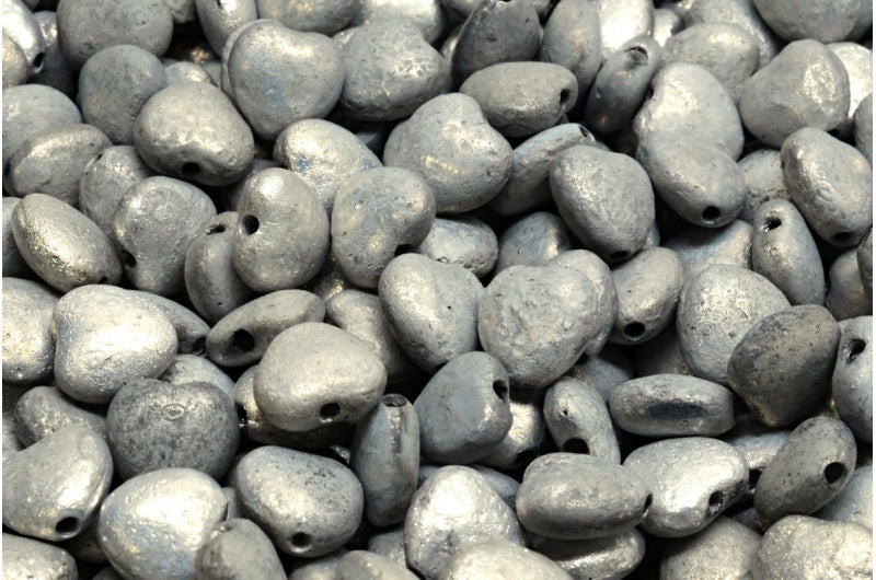 OUTLET 10 克心形珠子,8 x 8 毫米,水晶蚀刻 27003 (00030-etch-27003),玻璃,捷克共和国