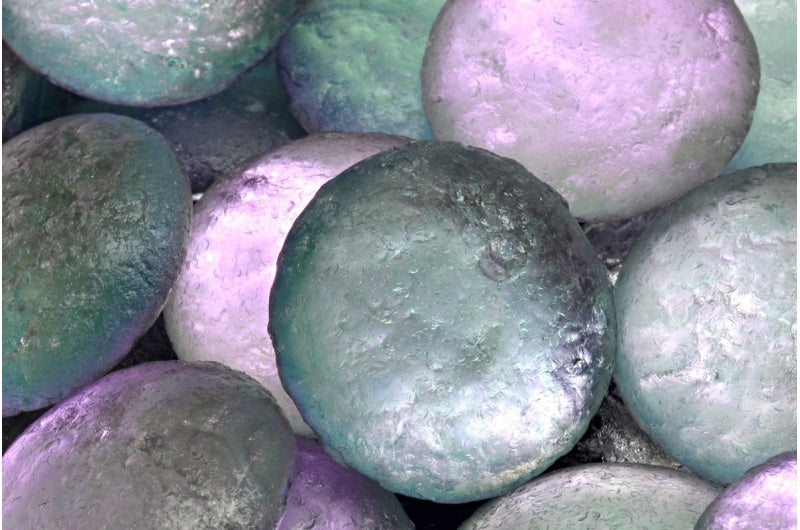 凸圆形珠子,水晶蚀刻 26536 S (00030-etch-26536-S),玻璃,捷克共和国