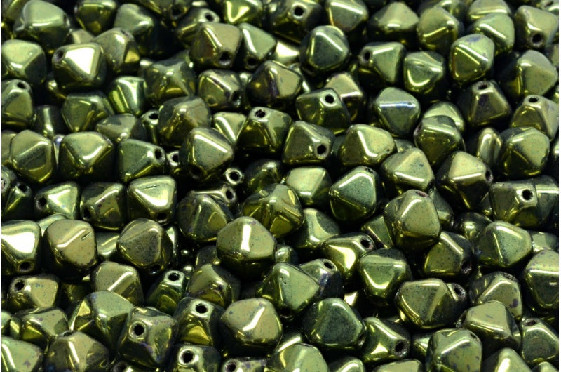 Bicone Beads, Black Luster Red Full Coated (23980-14495), Glass, Czech Republic