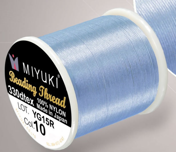 Miyuki Nylon Beading Thread, Sky Light Blue (10), Glass, Japan