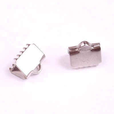 End cap - crocodile, approx. 7x8.5x5.5 mm, Stainless Steel 304