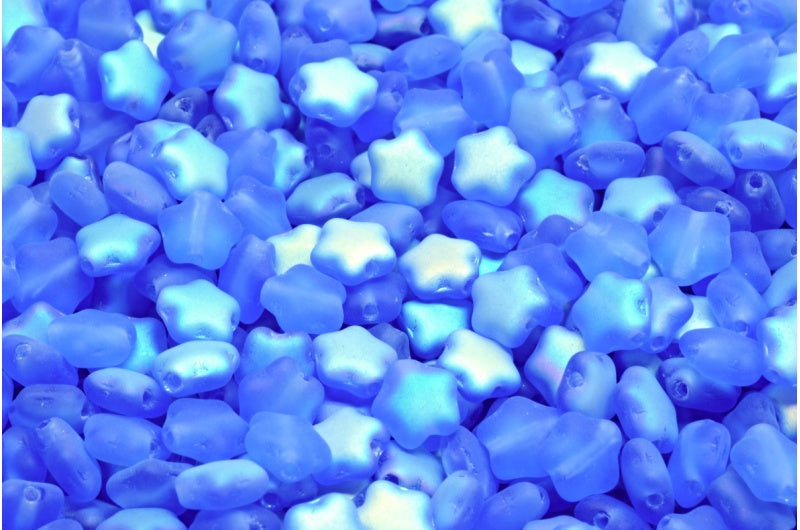 フラットスタービーズ、コバルトマットAB(30050-84100-28701)、ガラス、チェコ共和国