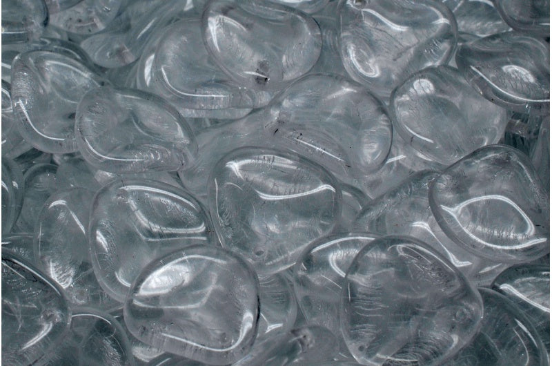 バラの花びらビーズ、クリスタル(00030)、ガラス、チェコ共和国