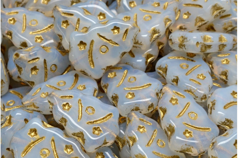 OUTLET 10克圣诞树珠子,蛋白石白金内衬(01000-54302),玻璃,捷克共和国