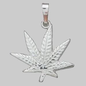 Pendant – Sterling Silver 925 – marijuana leaf (23×19 mm)