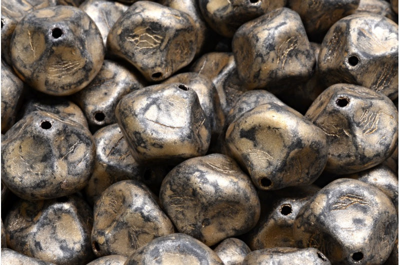 陨石珠,黑色哑光 86710 (23980-84100-86710),玻璃,捷克共和国