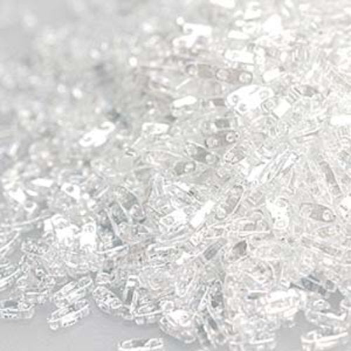 Miyuki Tila / Half Tila / Quater Tila 2-hole Beads, Crystal Lustered (# 0160), Glass, Japan