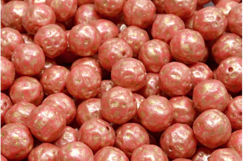 Pressed Beads, White Opal 84304 86720 (02020-84304-86720), Glass, Czech Republic