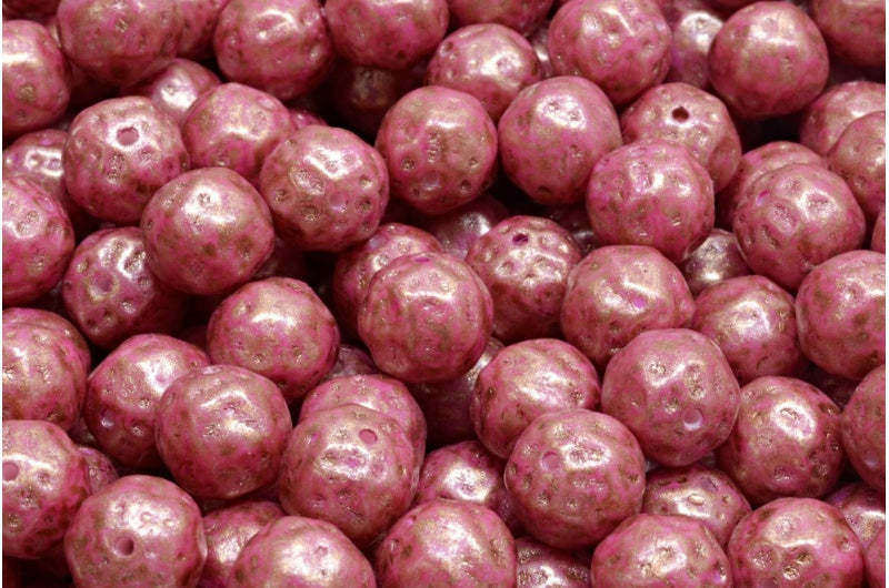 Pressed Beads, White Opal 84305 86750 (02020-84305-86750), Glass, Czech Republic