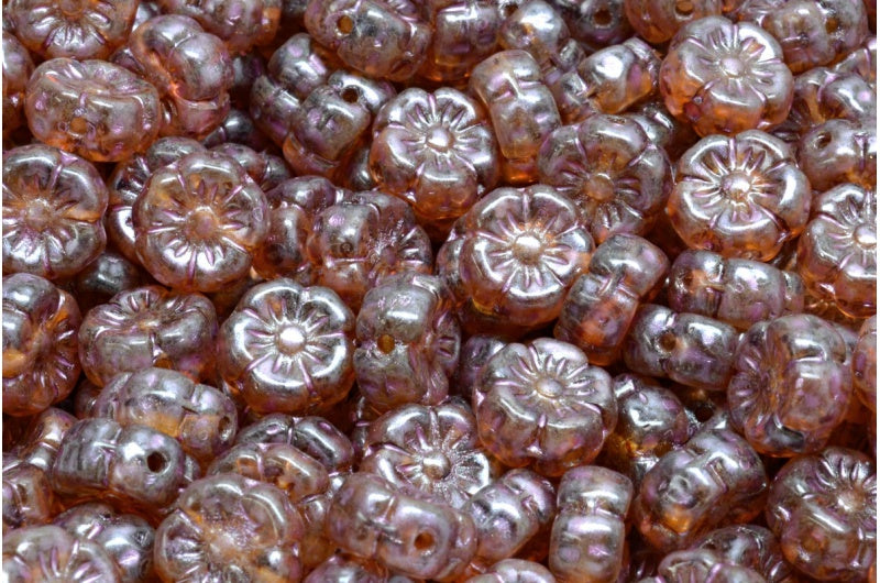 マロウフラワー、クリスタルピンクベージュラスタースポット(00030-65323)、ガラス、チェコ共和国