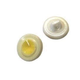 装飾付きハンドペイントガラスボタン2個、サイズ6(13.5 mm)、ガラス、チェコ共和国