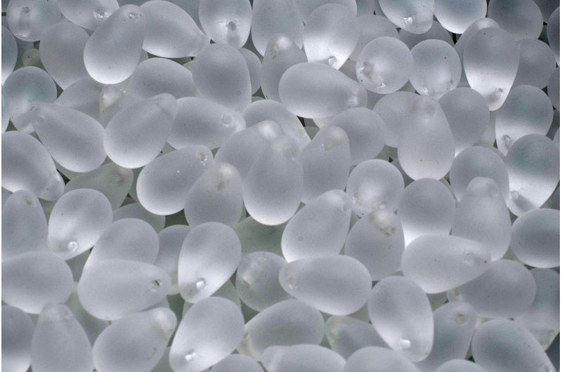 OUTLET 10 grams Drop Beads, Crystal Matte (00030-84100), Glass, Czech Republic