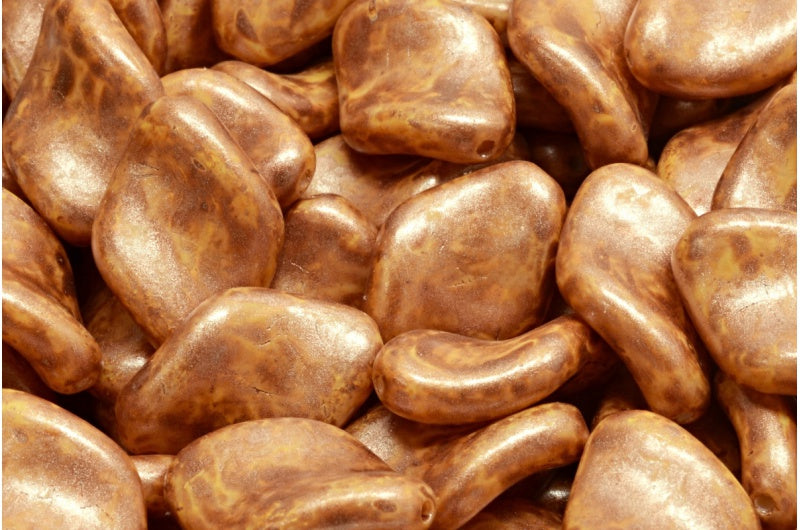 Pressed Beads, White 84302 86750 (02010-84302-86750), Glass, Czech Republic