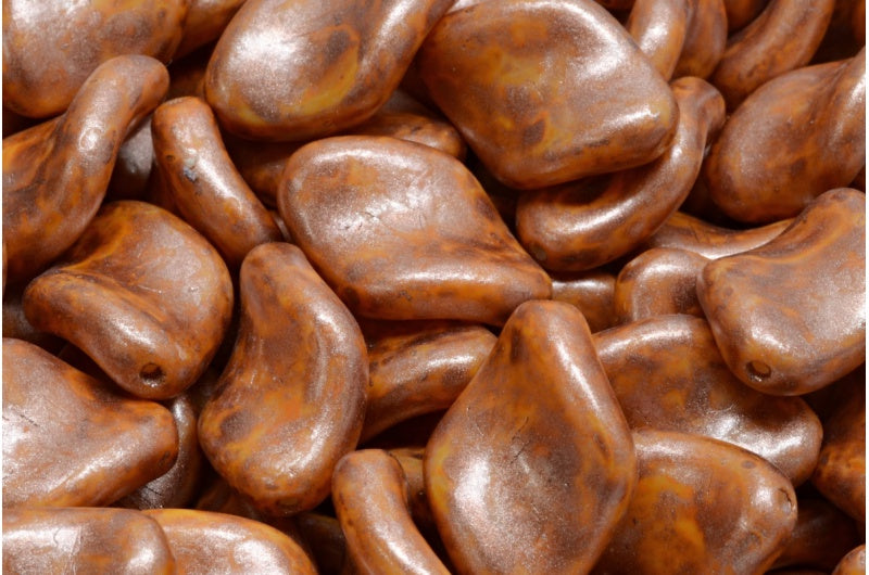 Pressed Beads, White 84303 86750 (02010-84303-86750), Glass, Czech Republic