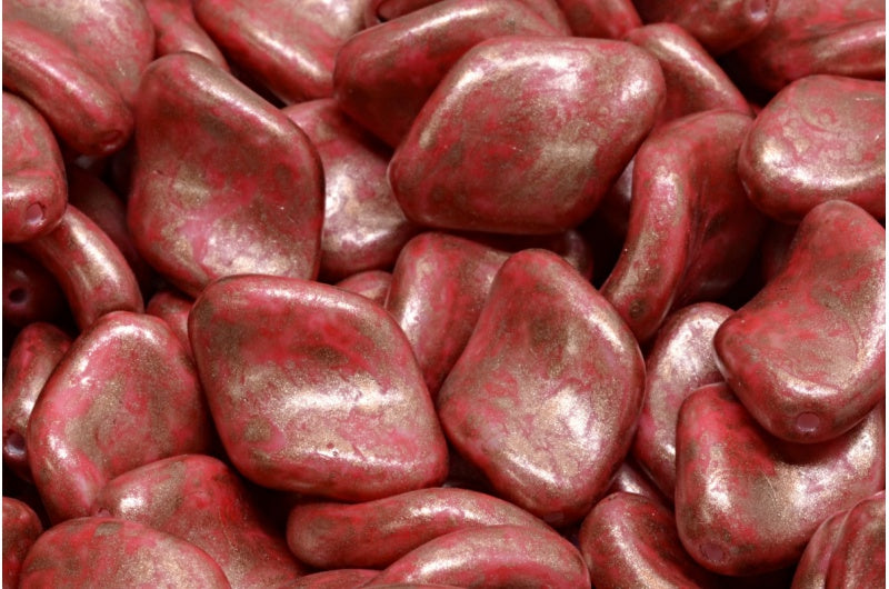 Pressed Beads, White 84304 86750 (02010-84304-86750), Glass, Czech Republic