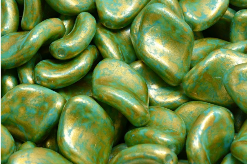 Pressed Beads, White 84307 86720 (02010-84307-86720), Glass, Czech Republic