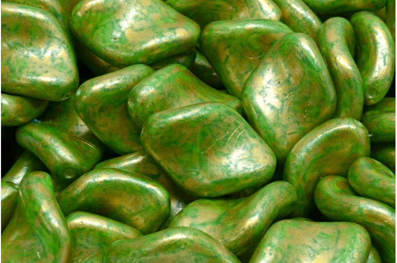 Pressed Beads, White 84310 86720 (02010-84310-86720), Glass, Czech Republic
