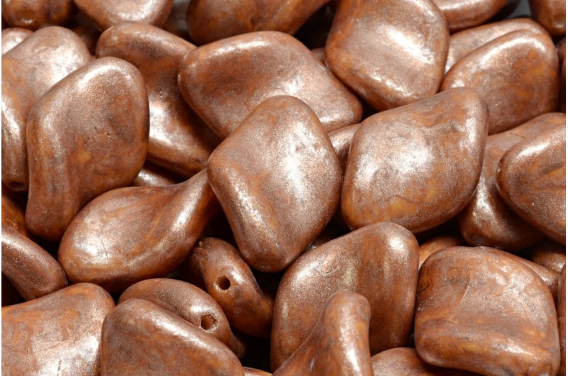 Pressed Beads, White 84311 86750 (02010-84311-86750), Glass, Czech Republic