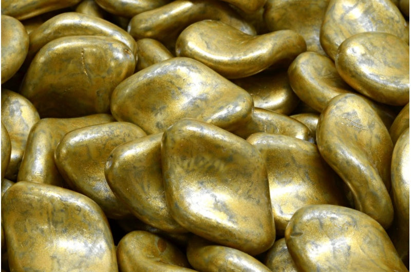 Pressed Beads, White 84312 86720 (02010-84312-86720), Glass, Czech Republic