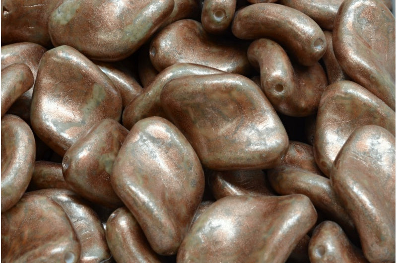 Pressed Beads, White 84312 86750 (02010-84312-86750), Glass, Czech Republic